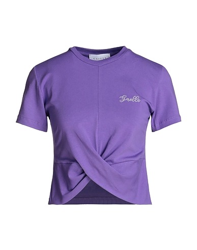 GAëLLE Paris T-shirt Purple 92% Cotton, 8% Elastane