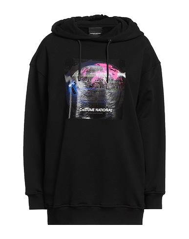 COSTUME NATIONAL Sudadera Negro 100% Algodón, Elastán