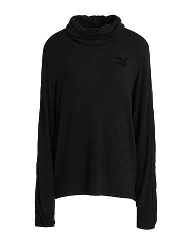 PUMA T-shirt LUXE SPORT T7 Fine Rib Longsleeve
 Black 97% Modal, 3% Elastane