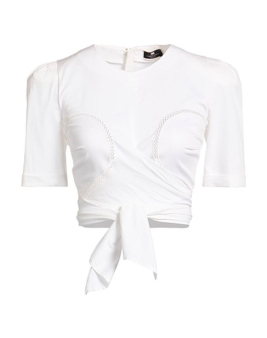 ELISABETTA FRANCHI Top White 98% Cotton, 2% Elastane