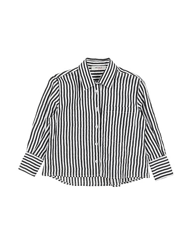 VICOLO Camicie  e bluse fantasia Nero 40% Lino, 38% Cotone, 22% Poliestere