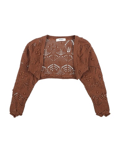 VICOLO Shrug GIRL Brown 50% Cotton, 50% Acrylic