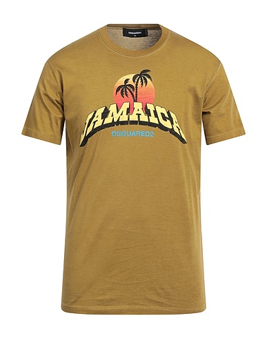 DSQUARED2 Ｔシャツ カーキ コットン 100%