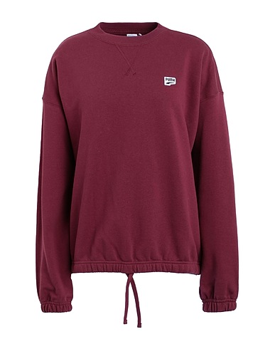 PUMA Sweatshirt DOWNTOWN Oversized Crew
 Garnet 100% Cotton