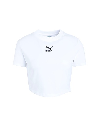 PUMA T-shirt DARE TO Cropped Slim Tee
 White 90% Cotton, 10% Elastane