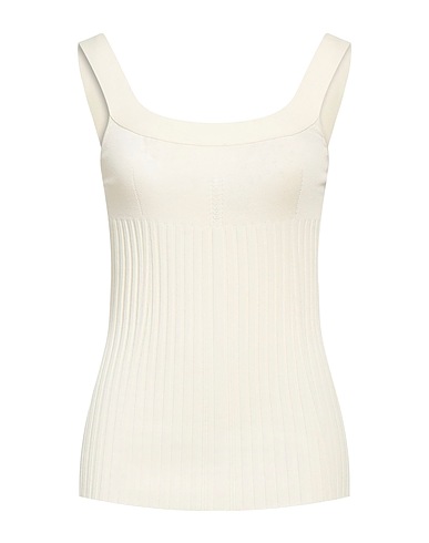 JIL SANDER Top Avorio 94% Viscosa, 6% Poliestere