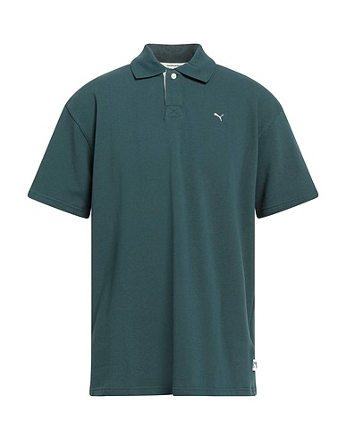 PUMA Polo shirt Slate blue 100% Cotton