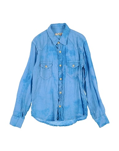 NUPKEET Solid colour shirt Sky blue 100% Linen
