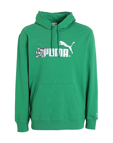 PUMA Felpa CLASSICS NO.1 LOGO CELEBRATION Hoodie TR
 Verde 100% Cotone