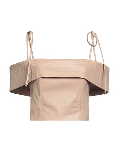 JIJIL Off-the-shoulder top Beige 50% Polyester, 50% Polyurethane