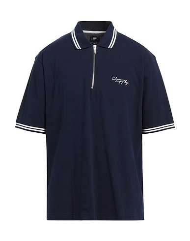EDWIN Polo shirt Midnight blue 100% Cotton