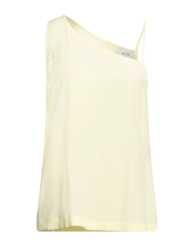 AGLINI Top Pastel yellow 83% Acetate, 17% Silk