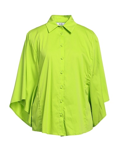 JIJIL Solid colour shirts & blouses Lime green 79% Cotton, 18% Polyamide, 3% Elastane