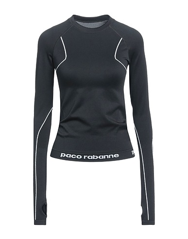 RABANNE T-shirt Black 90% Polyamide, 7% Polypropylene, 3% Elastane