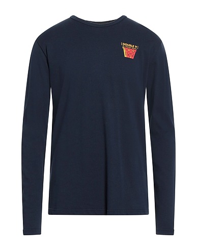 DOUBLE A by WOOD WOOD Ｔシャツ ミッドナイトブルー コットン 100%