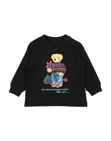 POLO RALPH LAUREN T-shirt Polo Bear Cotton Long-Sleeve Tee
 Black 100% Cotton