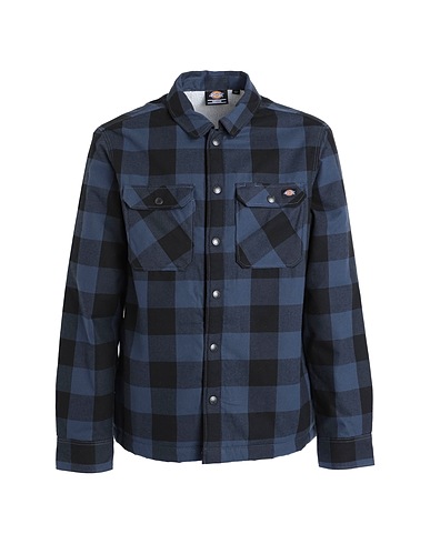 DICKIES Checked shirt LINED SACRAMENTO
 Slate blue 65% Polyester, 35% Cotton