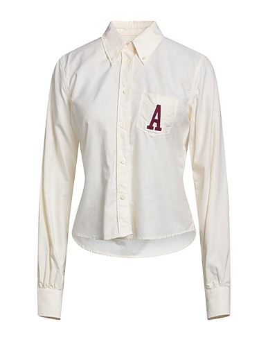 AGLINI Shirts Pastel yellow 100% Cotton