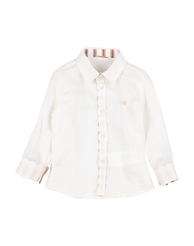 LE BEBÉ Solid colour shirt Ivory 100% Linen