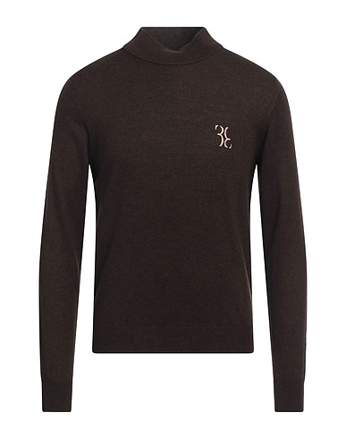 BILLIONAIRE Turtleneck Dark brown 40% Wool, 40% Viscose, 20% Cashmere