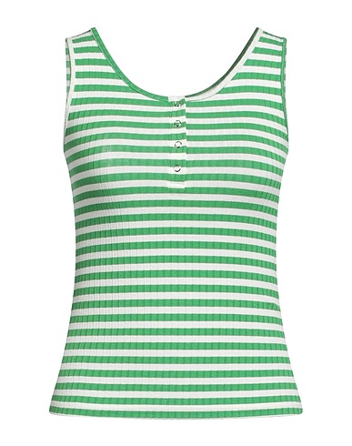 JACQUELINE de YONG TOPWEAR Green 65% Polyester, 30% Viscose, 5% Elastane