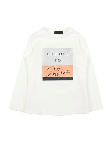 FUN & FUN T-shirt Ivory 95% Cotton, 5% Elastane