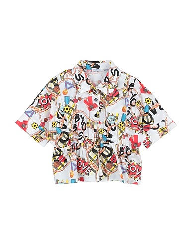 BYBLOS Patterned shirts & blouses White 97% Cotton, 3% Elastane