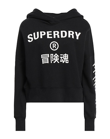 SUPERDRY Felpa Nero 100% Cotone