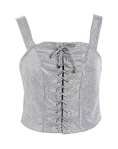 SOMETHINGNEW0803 Top Silver 89% Polyester, 11% Metallic fiber