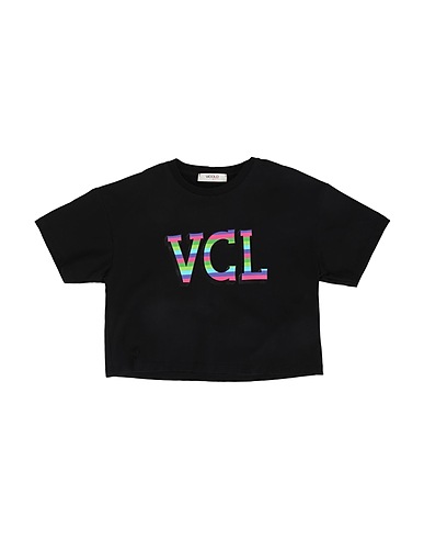 VICOLO T-shirt Black 95% Cotton, 5% Elastane