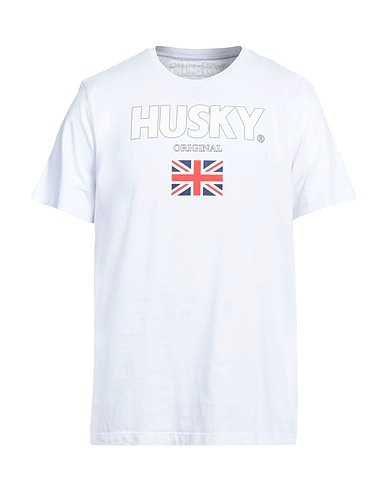 HUSKY T-shirt Bianco 100% Cotone