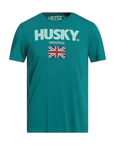 HUSKY T-shirt Verde 100% Cotone