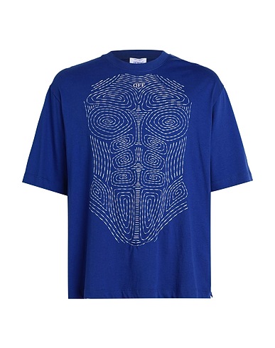 OFF-WHITE™ Camiseta Azul marino 100% Algodón, Poliéster