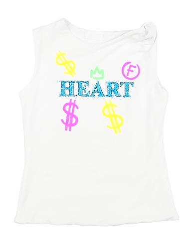 FUN & FUN T-shirt White 95% Cotton, 5% Elastane