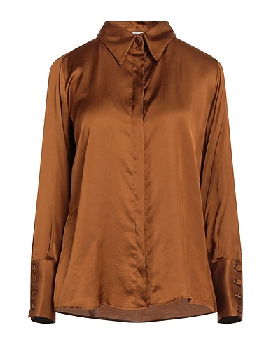 KAOS Solid colour shirts & blouses Brown 100% Viscose