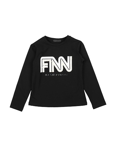 FUN & FUN T-shirt Black 95% Cotton, 5% Elastane