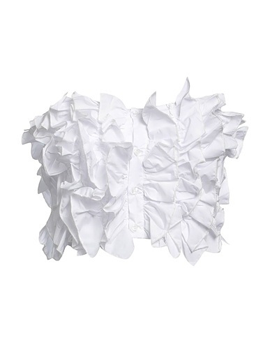 WEILI ZHENG Top White 100% Cotton