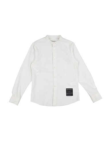 PAOLO PECORA Solid colour shirt White 100% Cotton