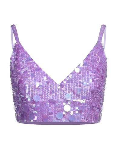 P.A.R.O.S.H. Top Mauve 90% Polyamide, 10% Elastane, PVC - Polyvinyl chloride
