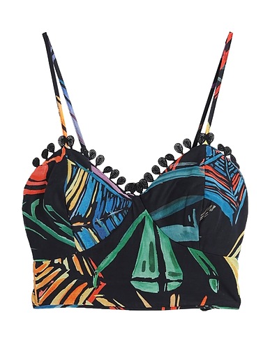 CHARO RUIZ IBIZA Top Black 95% Cotton, 5% Polyester