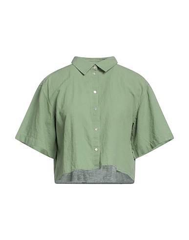 JJXX by JACK & JONES Camicie e bluse tinta unita Verde militare 76% Cotone, 24% Lino