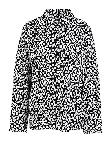 VERO MODA Patterned shirts & blouses Black 95% Polyester, 5% Elastane