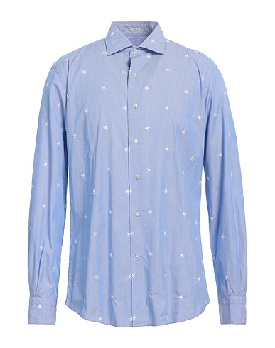 HIMON'S Gestreiftes Hemd Blau 100% Baumwolle