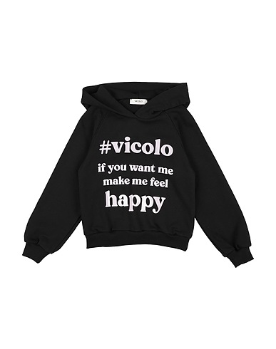 VICOLO Hooded sweatshirt Black 100% Cotton