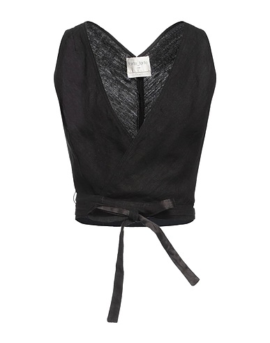 FORTE_FORTE Top Black 100% Linen