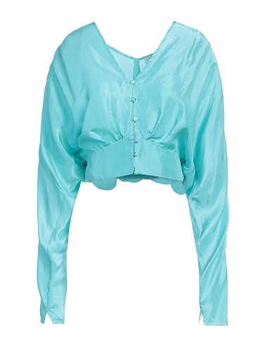 FORTE_FORTE Silk shirts & blouses Turquoise 100% Silk