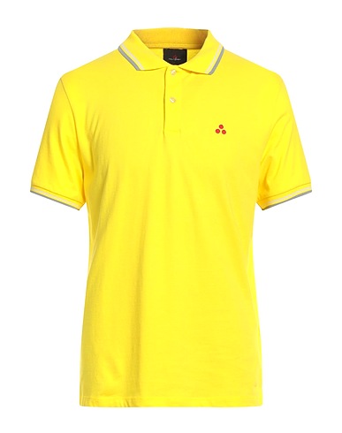 PEUTEREY Polo shirt Yellow 96% Cotton, 4% Elastane