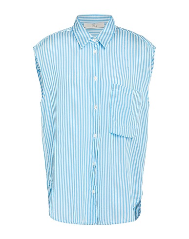 TELA Striped shirt Azure 82% Viscose, 18% Silk