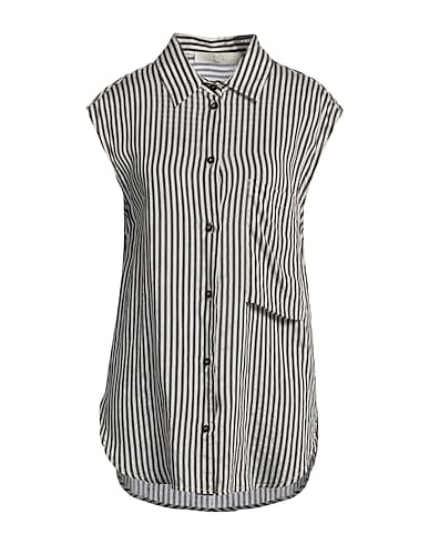 TELA Striped shirt Dark brown 82% Viscose, 18% Silk