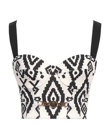 ELISABETTA FRANCHI Top Nero 96% Poliestere, 4% Elastan, Poliammide, Poliuretano